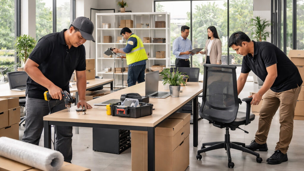 Tim Sedang Setup Ruangan Kantor